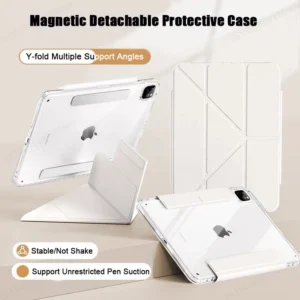 For iPad A16 11th 10 10th 9 9th Generation Pro 11 12.9 13 inch Case,For iPad Air 11 4th 5th 10.9 inch Magnetic Detachable Cover