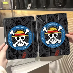 Japan OneS P-ieceS Luffy Logo Holder Cover Tablet Case For iPad Mini 6 7 Pro 11th 10th 9th 8th 7th 12.9inch Air 4 5 M3 M2 1 2 M4