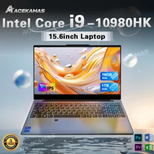 ACEKAMAS 2026 15.6" Portable Laptop Computer Intel Core i9 10980HK Windows 11 Pro 16GB DDR4 1TB SSD Notebook PC Gaming Laptops