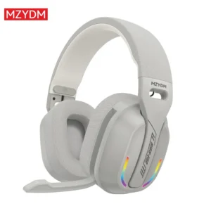 MZYDM Over Ear Headset Bluetooth5.4 Wireless Stereo Gaming B500 Earphones Built-in Mic RGB Light Low Latency Headphones For PC