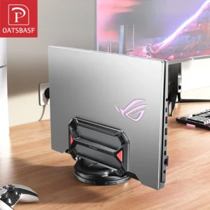 Oatsbasf Vertical Laptop Stand Holder Heat Dissipation Non-slip Silicone for MacBook Air Pro iPad Tablet Gravity Storage Holder