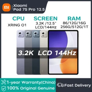 Xiaomi Tablet Xiaomi Pad 7S Pro 12.5 2025 12.5"3.2K XRing O1 processor 12GB+512GB Xiaomi HyperOS 2 system 10610mAh Tablet PC