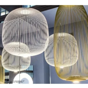 Foscarini Spokes Iron Birdcage Restaurant Pendant Designer Light Luxury Bar Creative Living Room Pendant Lights