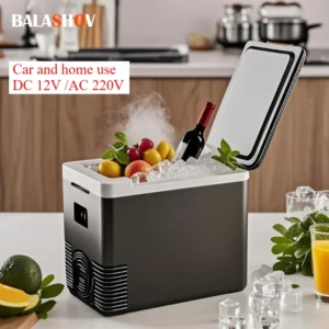 220V Home Refrigerator 12V Car Refrigerator Freezer Heater 10L Mini Auto Freezer Cooler & Warmer Electric Fridge Portable Icebox