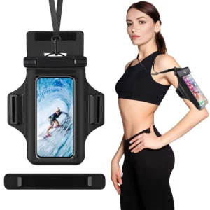 Haissky Armband for iPhone Waterproof Phone Bag 17 16 15 14 Pro Max for iPhone 11 Pro Case Swimming Surfing Arm Phone Bag