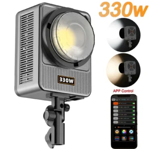 330W LED Video Light Photography Continuous Lighting Bi-color 2700k-6500k Bowens Mount Manual App Control Photo Studio Spotlight