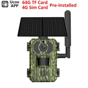 EU 4G Lte Cellular Sim Card 4MP Battery Solar Outdoor Waterproof Hunting Trail PIR Motion Night Vision Wildlife Camera Ucon APP