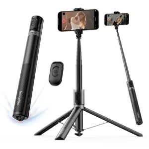 Koloobo 67'' Automatic Phone Tripod Auto Pop Open Stand 360° Rotatable Selfie Stick with Remote Control for iPhone Android