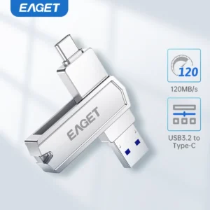 Eaget USB 3.2 Flash Drive 1TB 512G 256G 128GB 64GB BUSB C Type C Usb 3.2 Flash Drive for iPhone 15 Huawei and Andriods