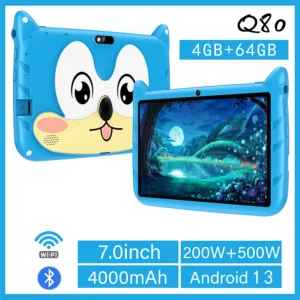 New 5G WiFi 7 Inch Tablet Pc Children's Gift Kids Learning Education Tablets Android 13 Quad Core 4GB RAM 64GB ROM Dual Cameras