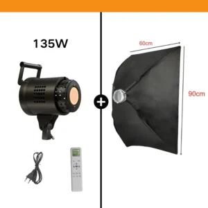 Bowens Light 135W Photography 3 Colors LED 110-220V Video Light Daylight-Balanced Lamp for Portrait Flash Studio Youtube Live