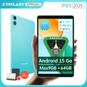 Teclast P85 Tablet 2025 Android 15 8-inch IPS A333 5-core 9GB(3GB+6GB Expansion) RAM 64GB ROM Wi-Fi 6 Type-C 5000mAh Kids Tablet