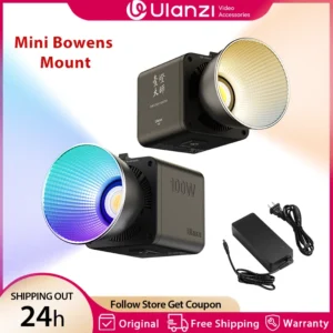 Ulanzi ML100Bi ML100RGB 100W COB Video Light 2700K-6500K Bi-Color 360° RGB CRI 95＋ Photography Studio LED Kit for Live-streamin