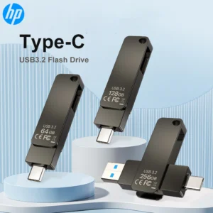 Original HP Metal Flash Drive Dual Drive 762C USB 3.2 Type C/A Memory Stick Dual Slot USB Flash Drive  64G 128GB 256G For PC/Mac
