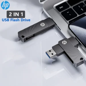 HP 762C Dual USB/Type-C Flash Drive 3.2 High Speed 256GB 64GB 128GB 2 in 1 for Phone and Computer Rotation Memory Stick Pendrive