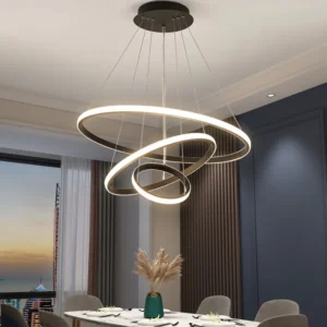 Nordic Simple Circles Pendant Lamp Chandelier LED 3 Rings lights for Dining Bar Living Room Chandelier Loft home decoration