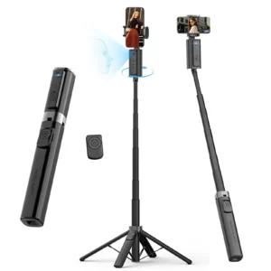 Aochuan AI Smart Gimbal Tripod Selfie Stick Foldable 360° Auto Follow-Up Face Tracking Gimbal All-in-one Phone Holder For phone