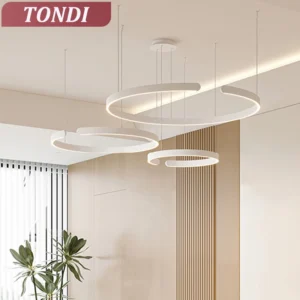 Modern C Ring LED Chandelier Luxurious Nordic Indoor Lighting Living Room Bedroom Dining Room Kitchen Office Hotel Home Lighting