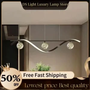 Modern Glass Ball Pendant Lights LED Chandelier Suspension Chandelier Minimalist Living Dining Room Kitchen Home Decoration