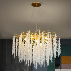 Crystal Chandelier Living Room Golden Living Room Dining Room Home Interior Decor Gloss Luxury Modern Led Ceiling Lamp