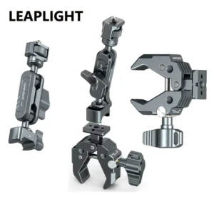 LEAPLIGHT  Multi-Functional Super Clamp with NATO Base 360 Ball Head Magic Arm For GoPro Insta360 DJI OSMO Aciton Camera Phone