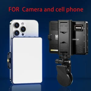 Mini LED Hot Shoe Filling Light Portable On-Site Photography Beauty Camera Accessory for Mobile Phones Adjustable Pocket-Sized