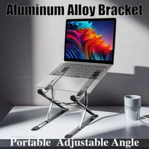 New Aluminum Alloy Notebook Stand Portable Foldable Laptop Radiator Ergonomic Laptop Stand Computer Accessories Office Supplies.