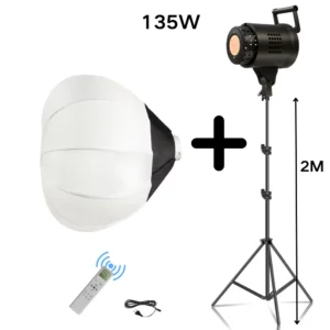 135W Bowens Reflector Video Studio Honeycomb Softbox Photography Light Dimmable LED Light Flash Studio Lighting 3000-6000K