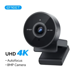 Webcam 4K Web Camera 1080P 60fps with Microphone Mini USB Camera for Computer/ Desktop / Laptop EMEET Webcam